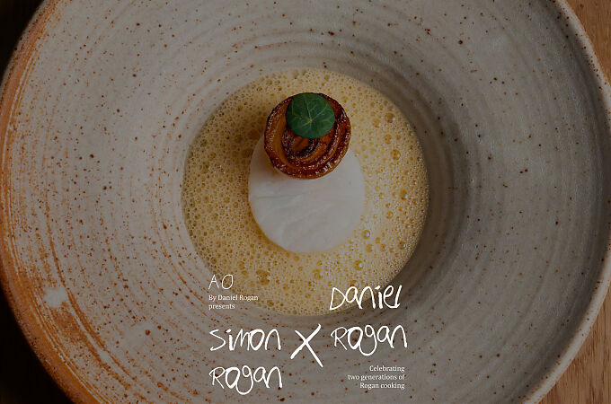 Join Simon Rogan and his son, Daniel, for an exclusive dinner